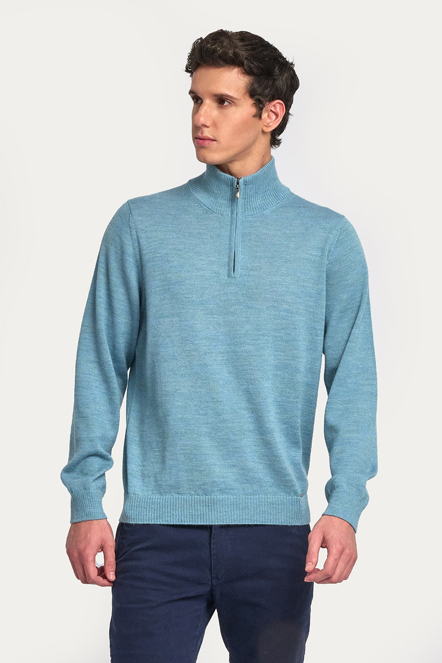 SUÉTER ALBERT DE BABY ALPACA COLOR ALAMO