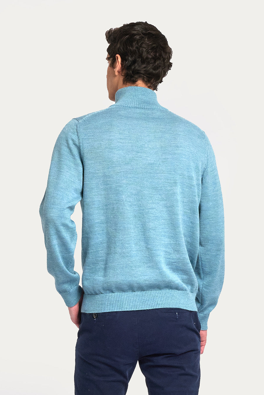 SUÉTER ALBERT DE BABY ALPACA COLOR ALAMO