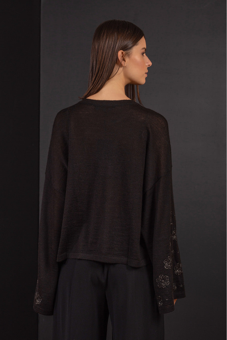 SUÉTER BAKU DE BABY ALPACA BLACK COLOR BLACK