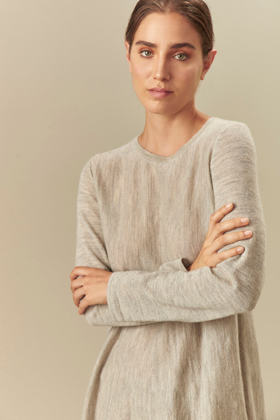 Suéter Ubertina De Baby Alpaca Color Luna