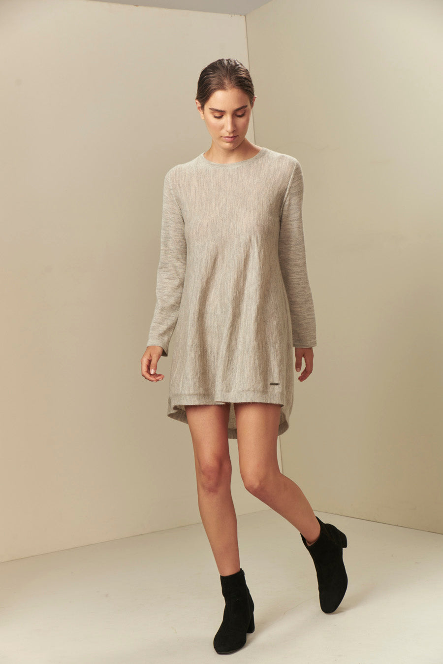 Suéter Ubertina De Baby Alpaca Color Luna