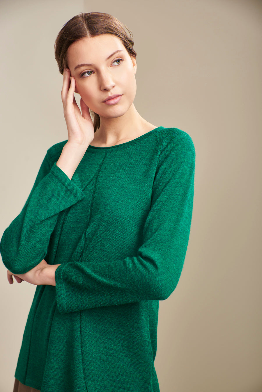 Udine Sweater Baby Alpaca Color Esmeralda