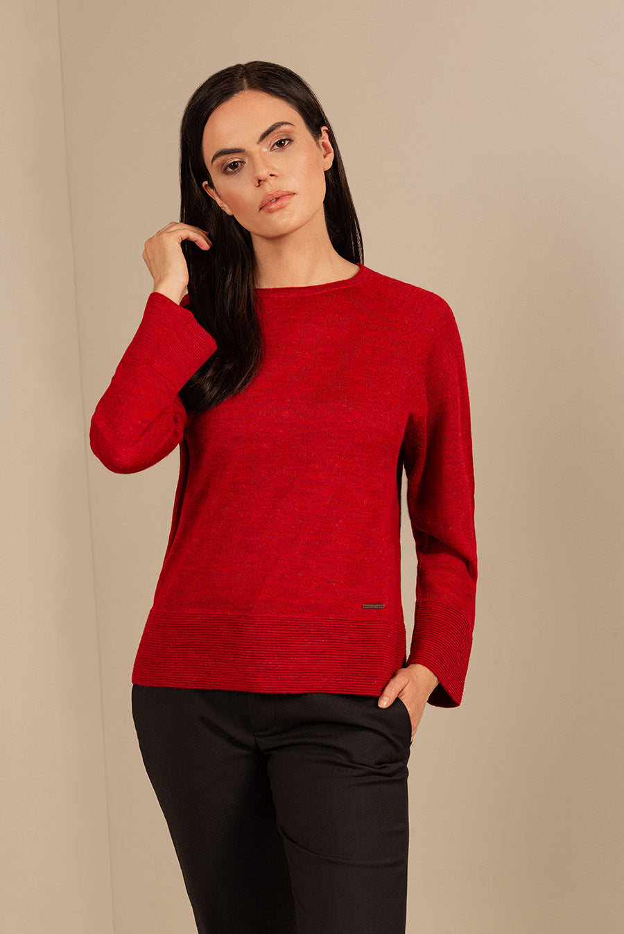 Ullanta Sweater Baby Alpaca Color Rosso