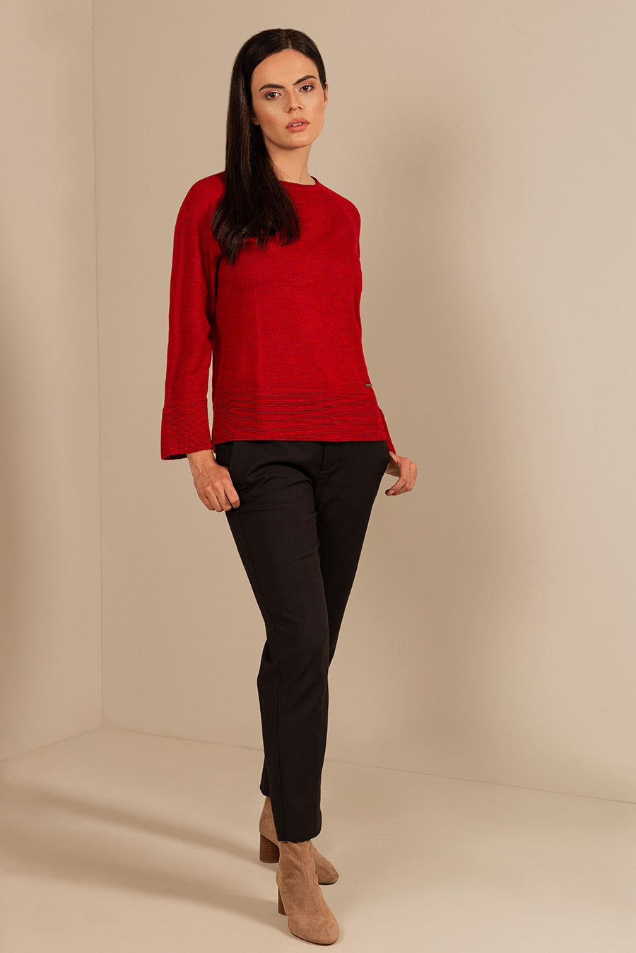 Ullanta Sweater Baby Alpaca Color Rosso