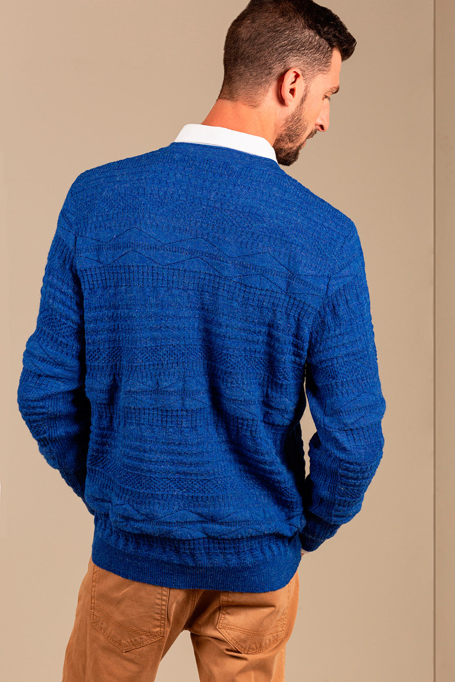 SUÉTER UPTOWN DE BABY ALPACA COLOR BERMUDA