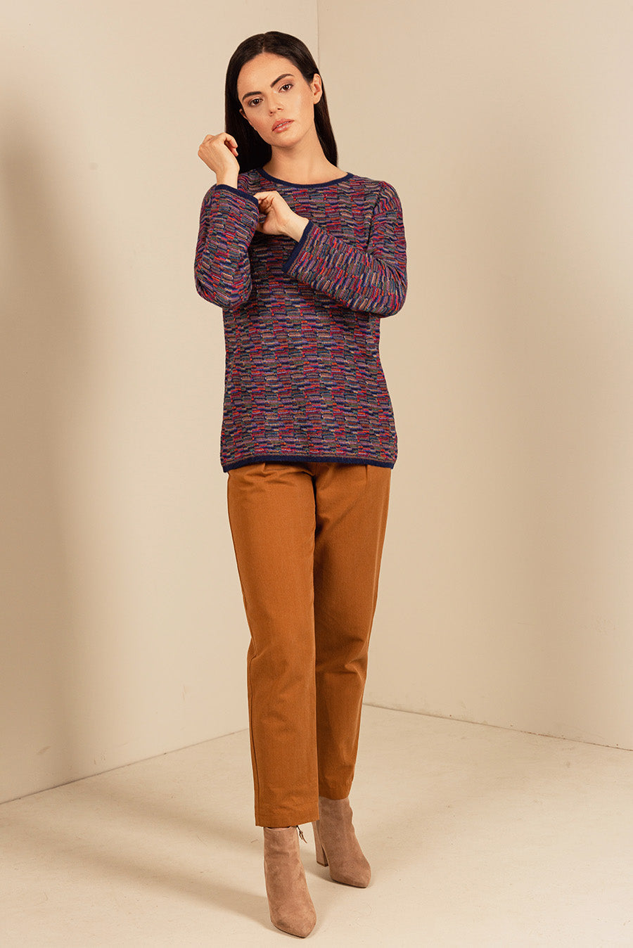 Suéter Ucrania De Baby Alpaca Color Multi