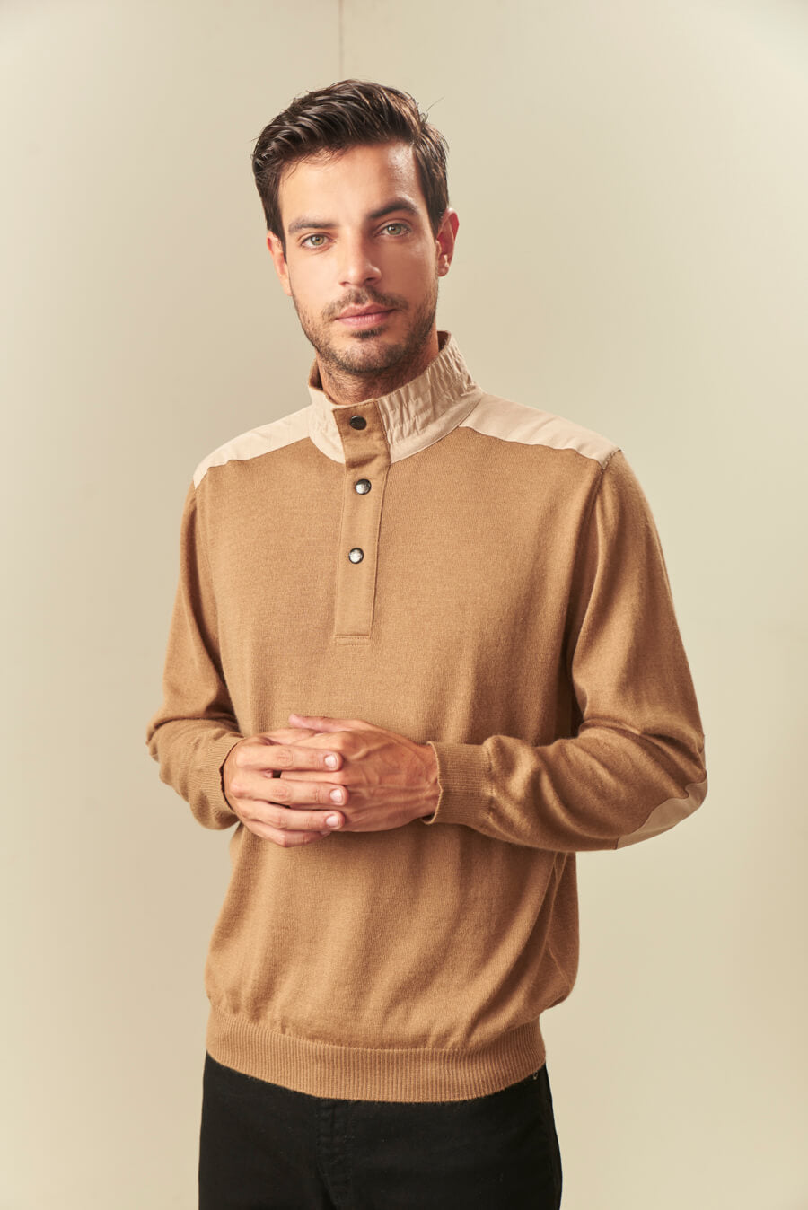 Suéter Berlin De Alpaca 16 Color Camel