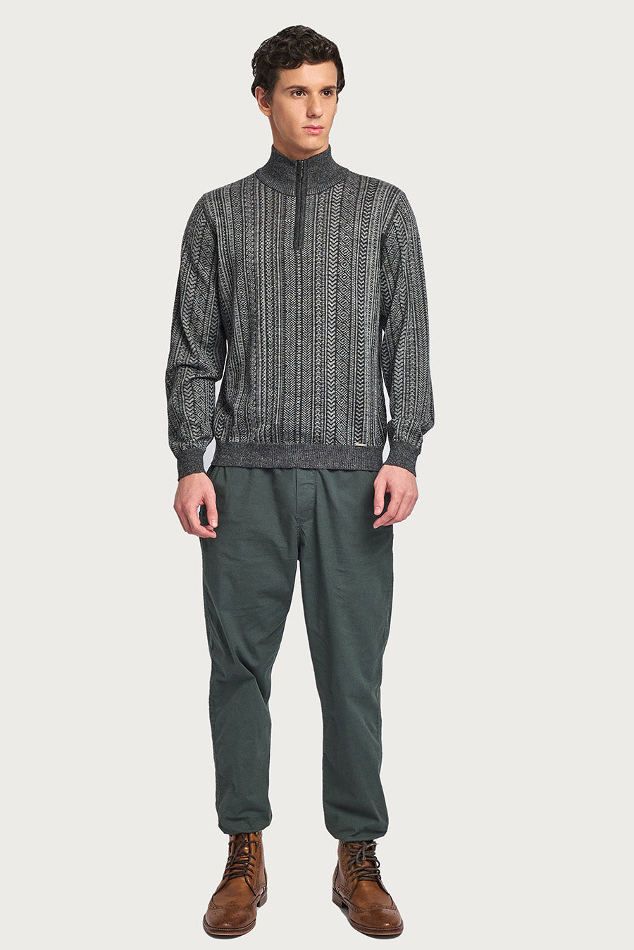 Wilbert Sweater Baby Alpaca Color Antracite