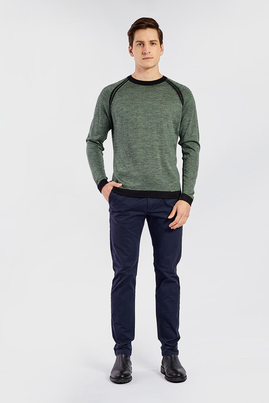 Velarde Sweater Baby Alpaca Color Camuflaje & Black