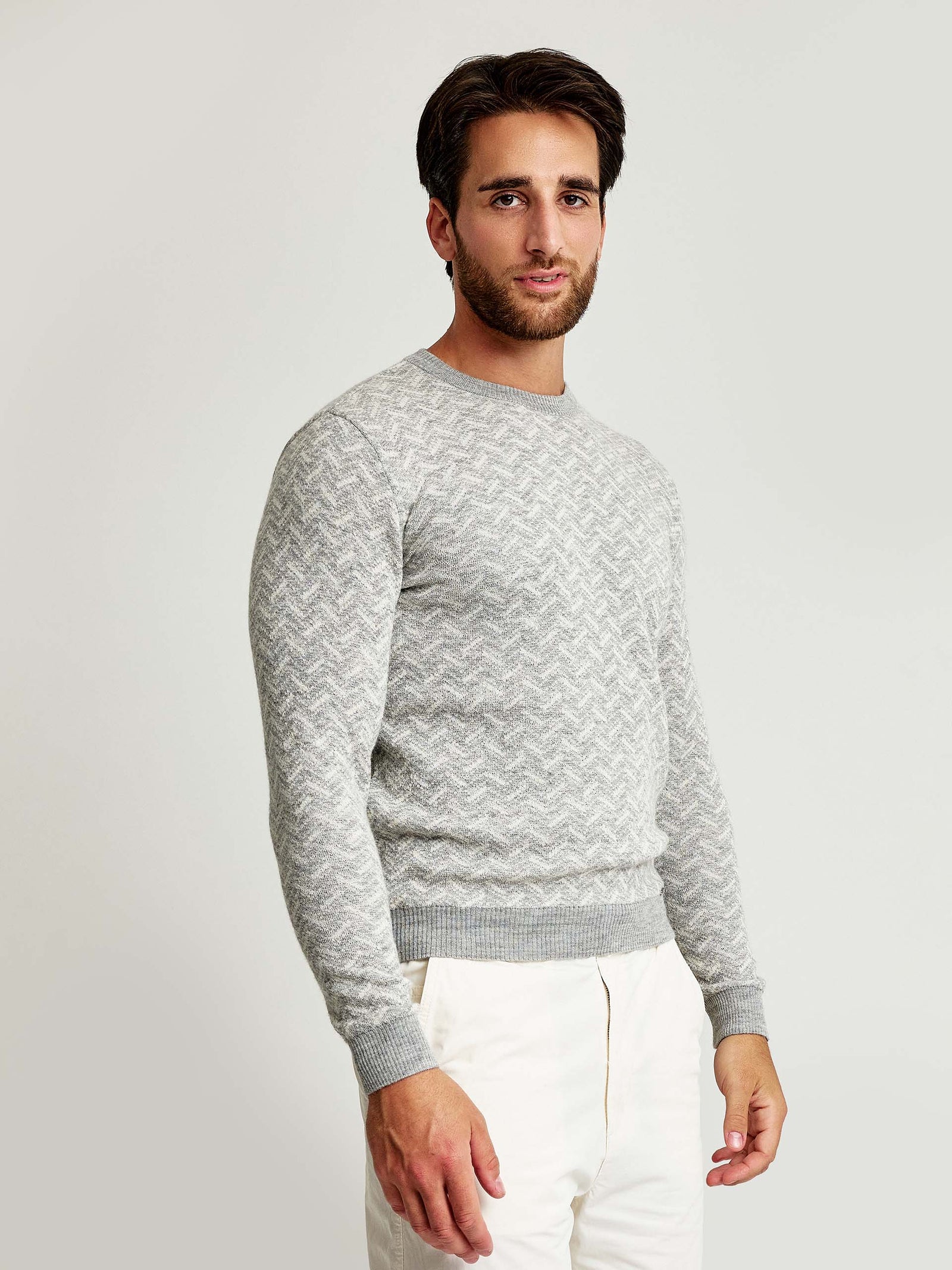 Suéter Wimbledon Alpaca de Bebé y Seda Color Gris