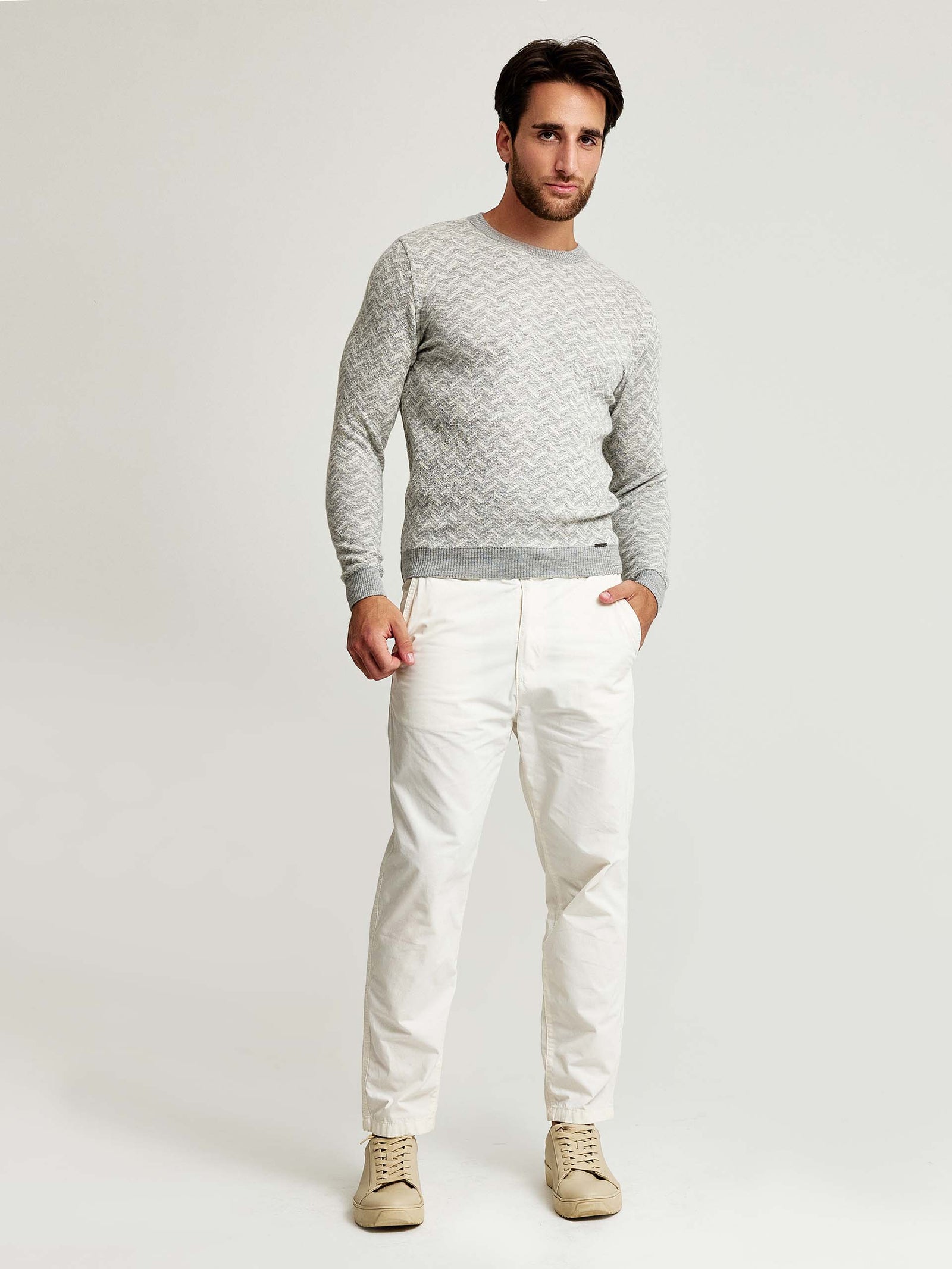Suéter Wimbledon Alpaca de Bebé y Seda Color Gris