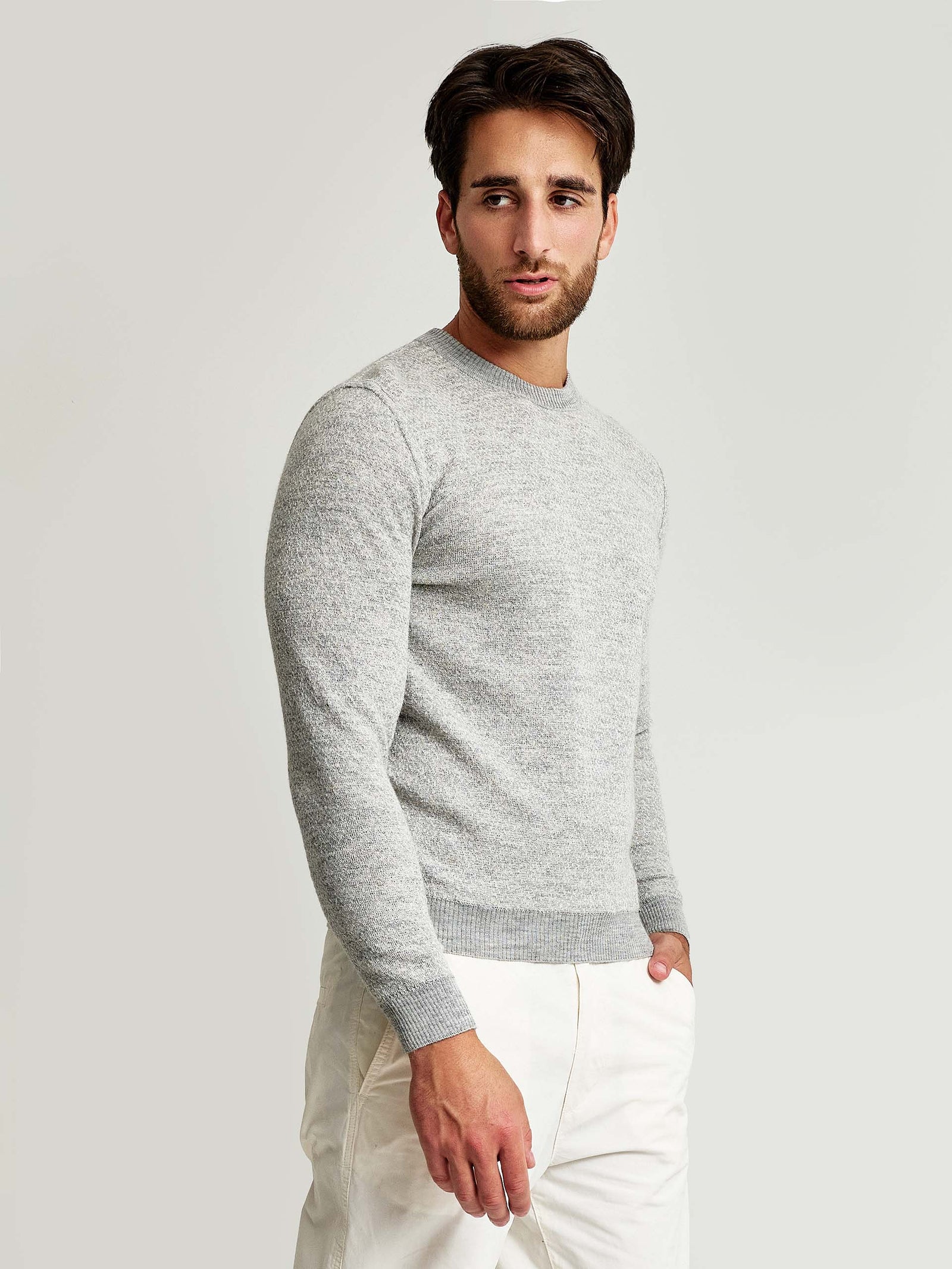 Suéter Wimbledon Alpaca de Bebé y Seda Color Gris