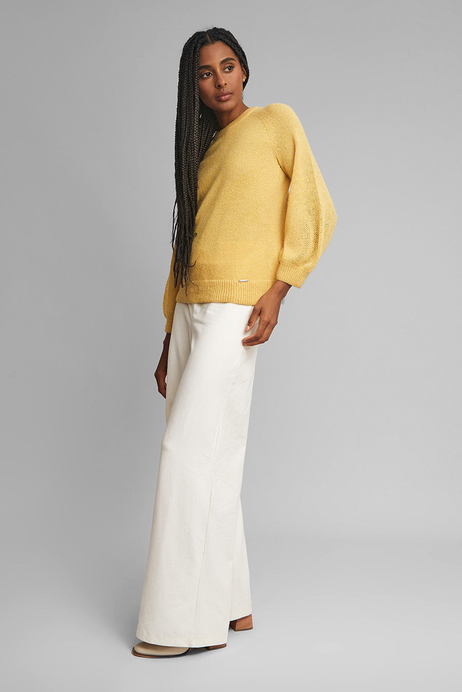 Wake Sweater Baby Alpaca Color Amarelo
