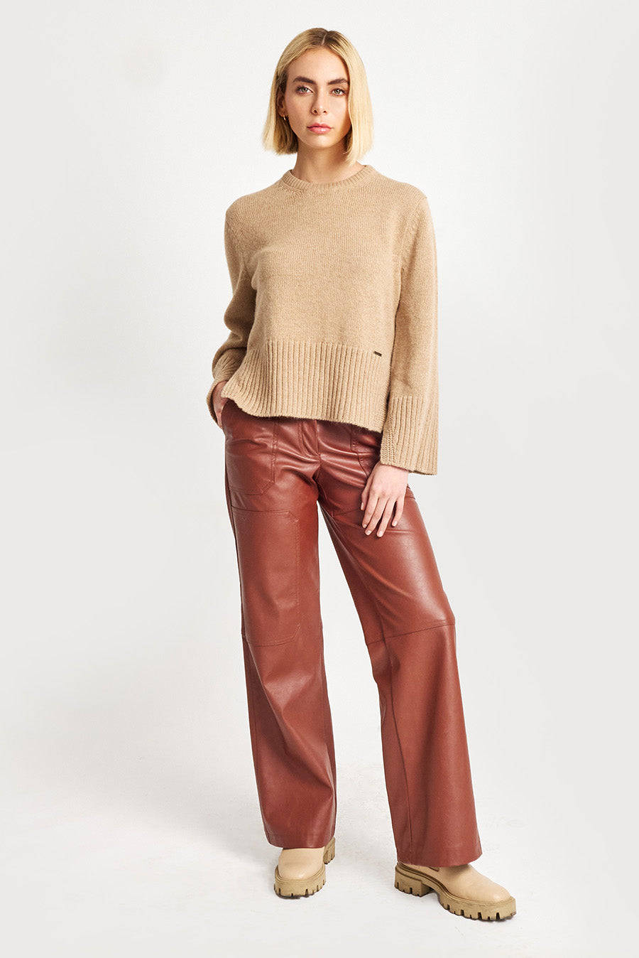 Suéter We De Baby Alpaca Color Chanterelle
