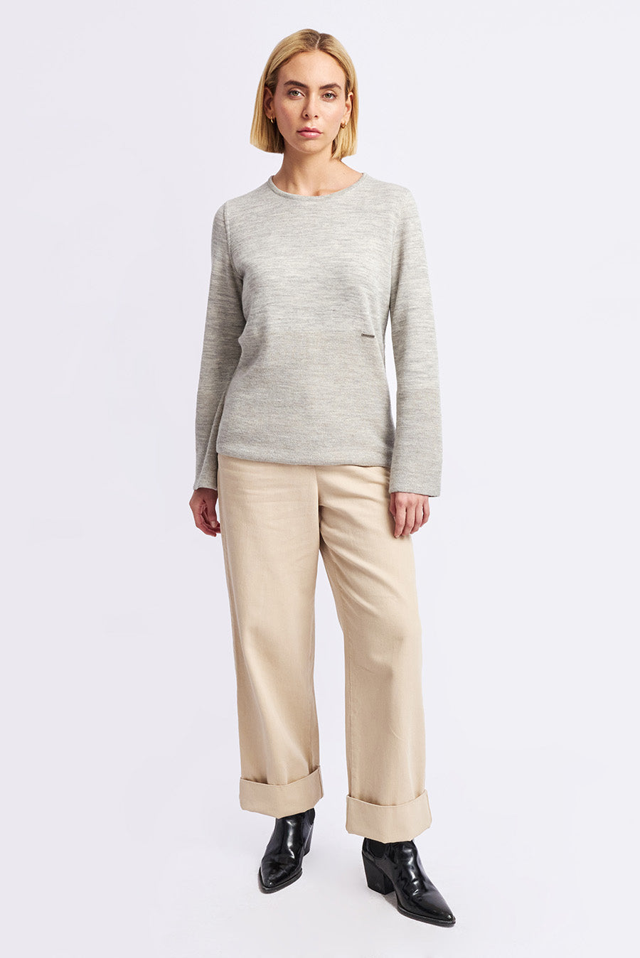 Whole Sweater Baby Alpaca Color Penguin & Nomad