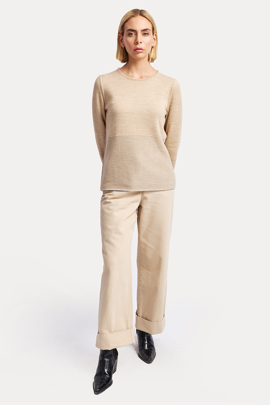 Whole Sweater Baby Alpaca Color Penguin & Nomad