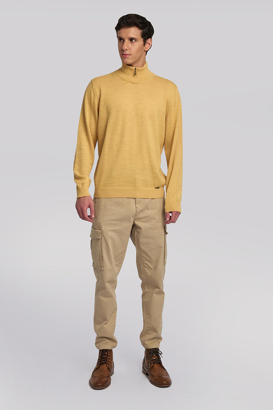 William Sweater Baby Alpaca Color Amarelo