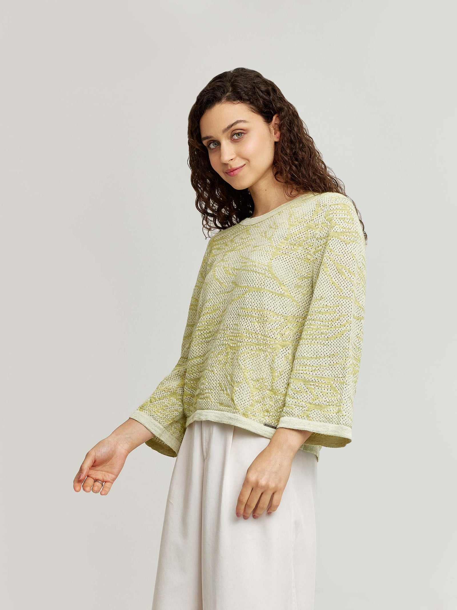 Wales Sweater Baby Alpaca & Silk Color Green