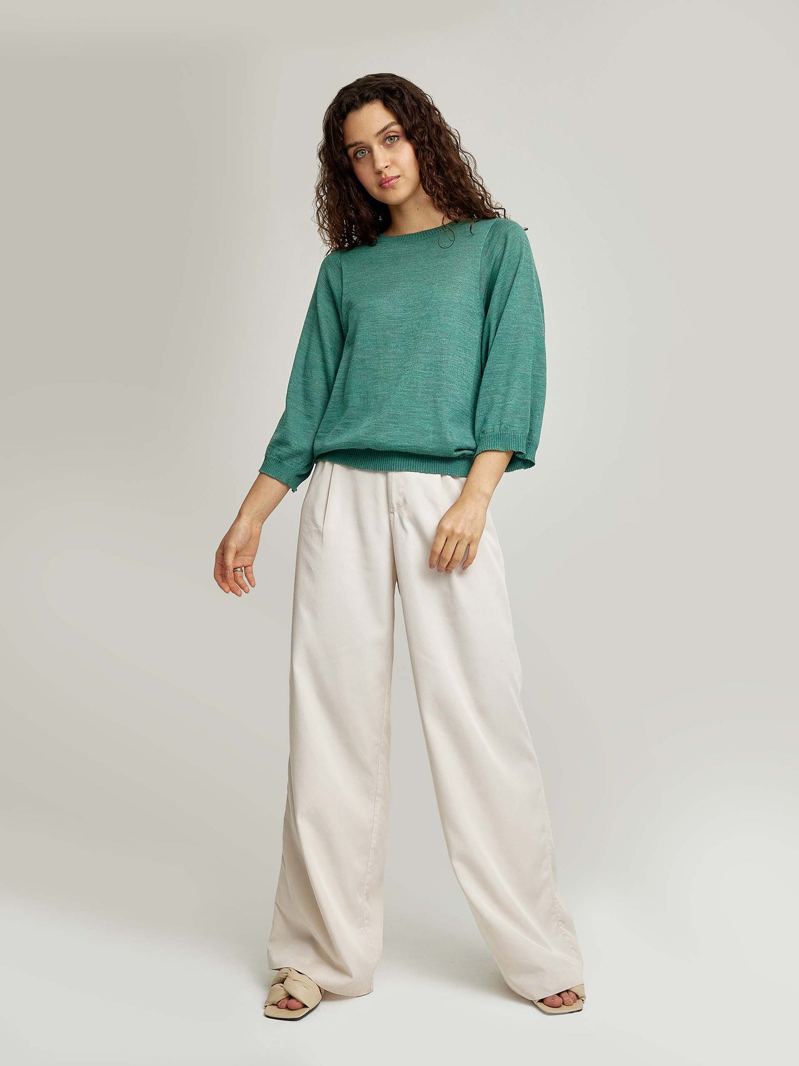 Whiney Sweater Baby Alpaca & Silk Color Green