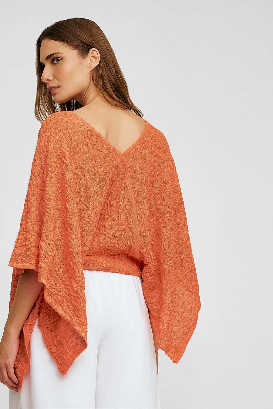 Jersey de alpaca bebé y seda Wind Color Naranja