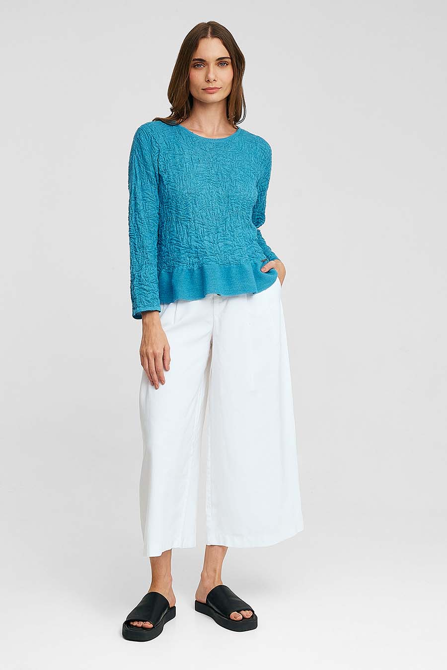 Wake Up Sweater Baby Alpaca y Seda Color Turquesa