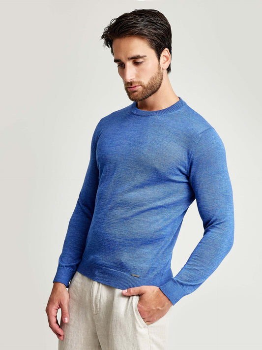 Wembley Sweater Baby Alpaca & Silk Color Blue