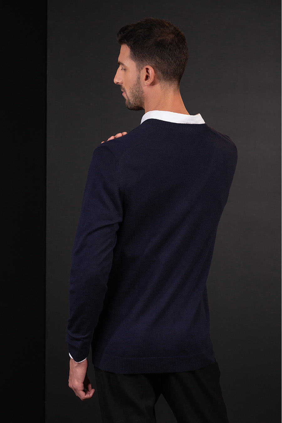 SUÉTER BEMOL DE GUANACO & LANA COLOR NAVY
