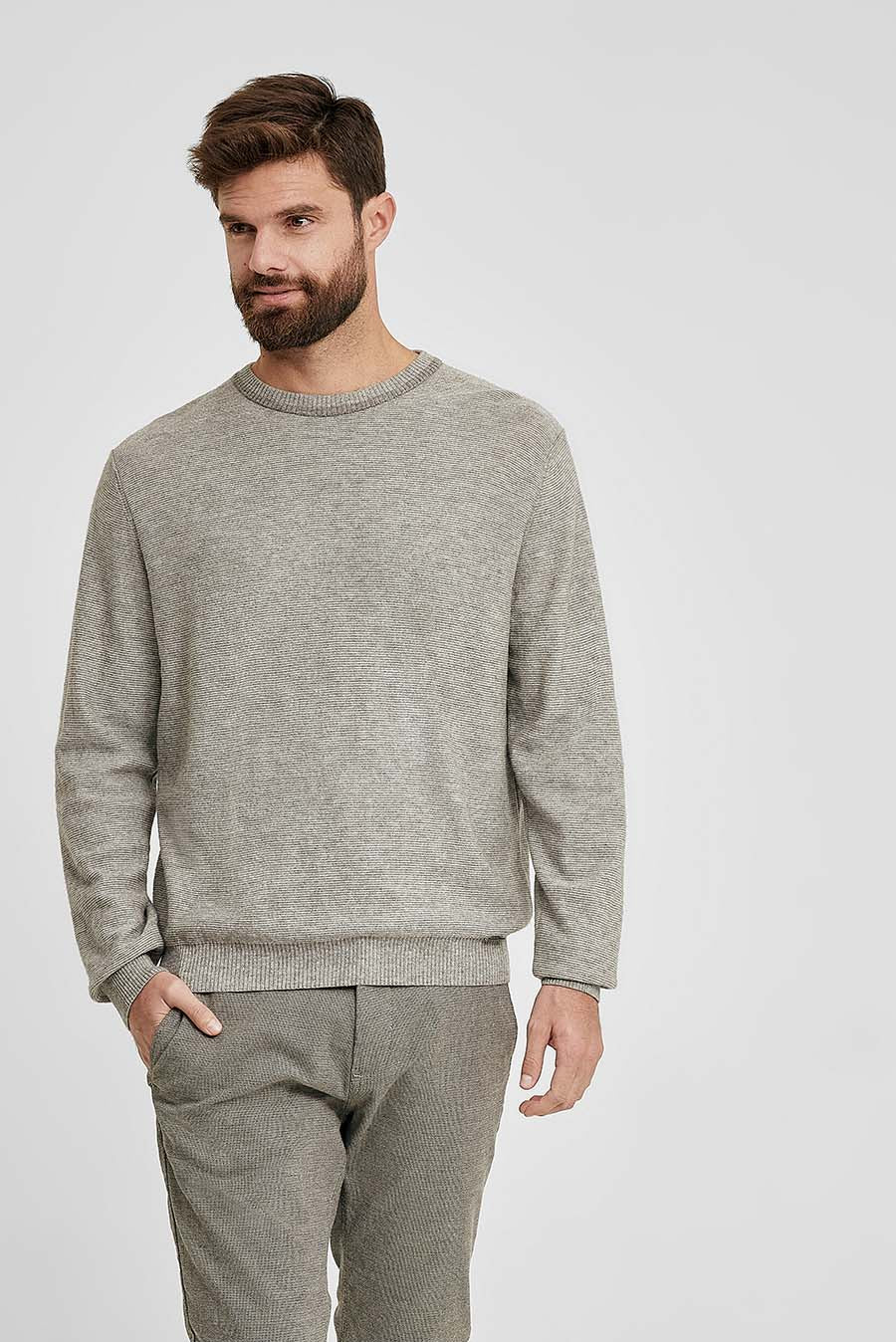 Sudadera Walburg de Algodón y Baby Alpaca Color Gris