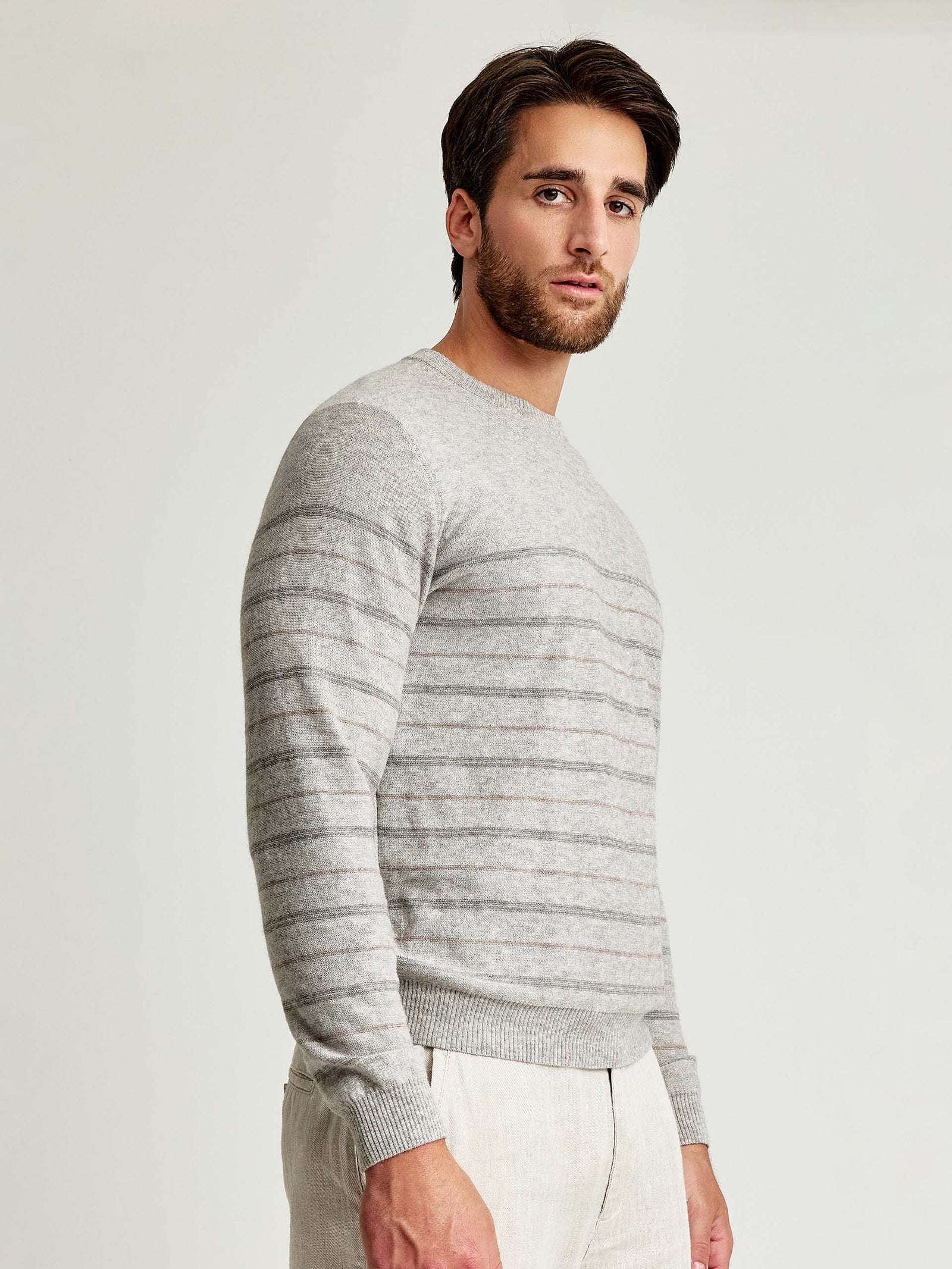 Jersey Westminster de algodón y baby alpaca, color gris
