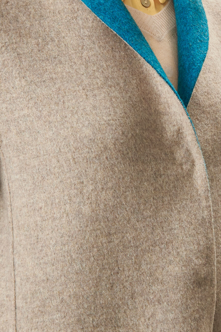 Saco Urgente De Baby Alpaca Color Diesel & Arena