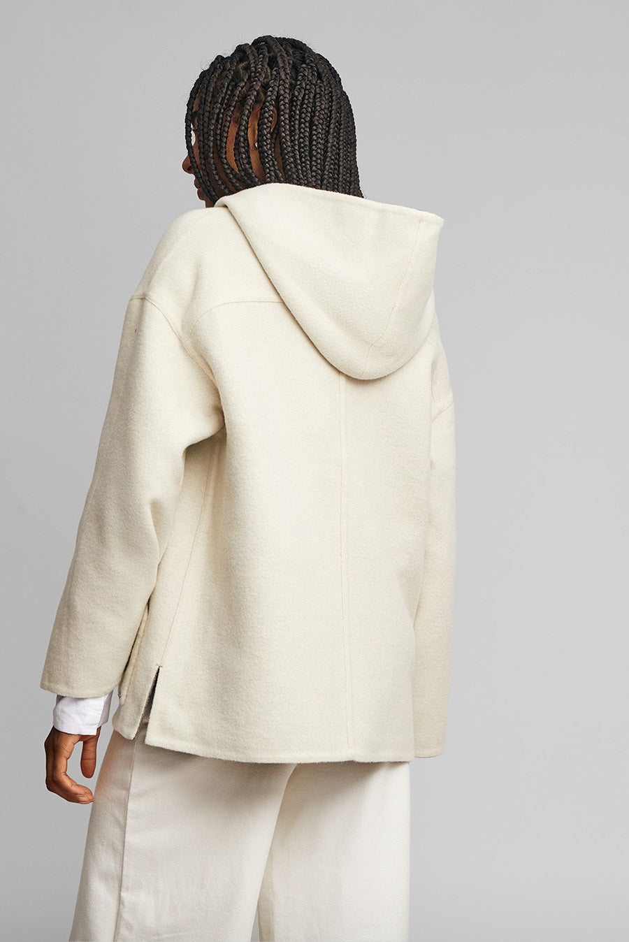 Whoopi Coat Baby Alpaca Color Sepia & Ecru