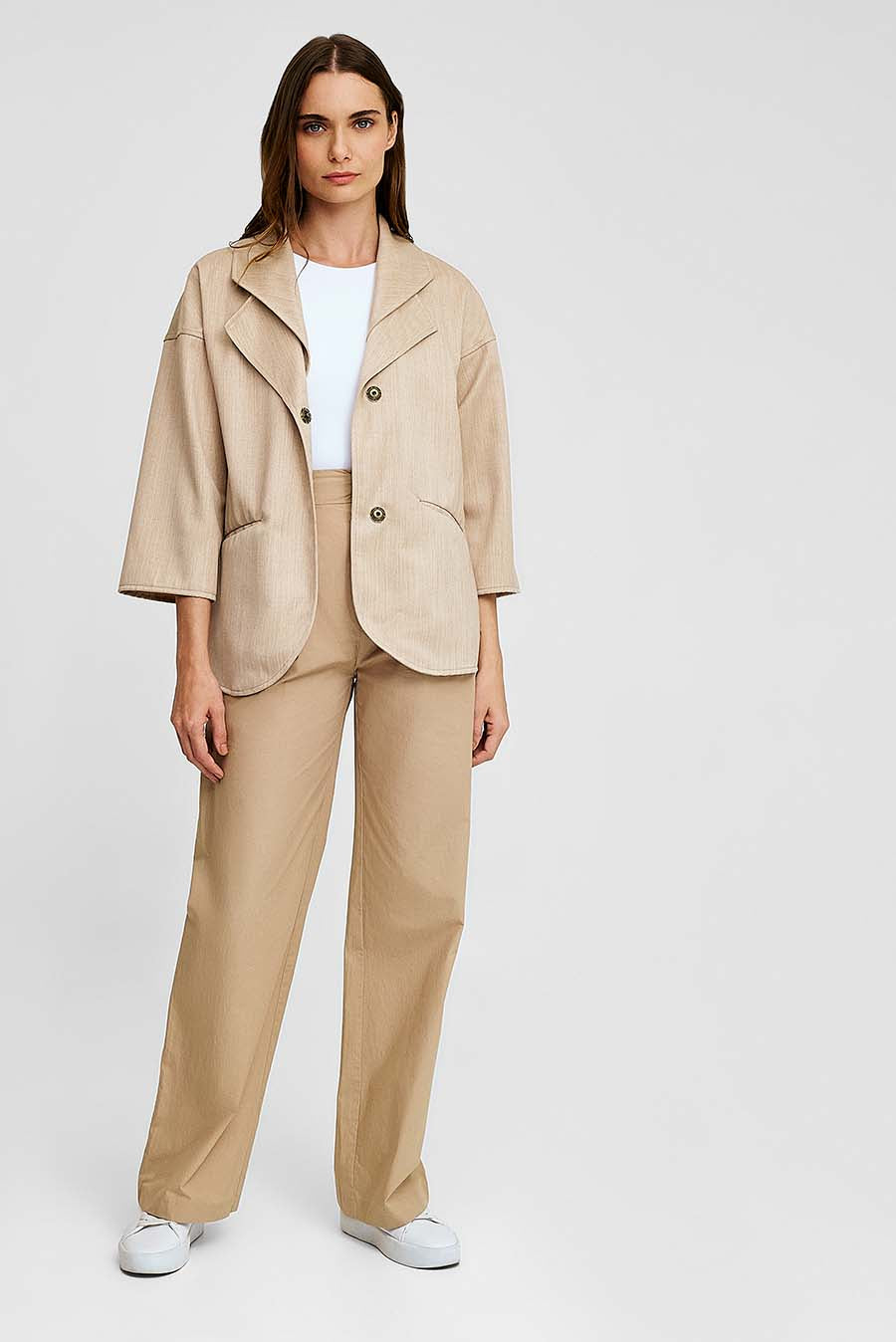 Whitter Coat Alpaca Color Beige