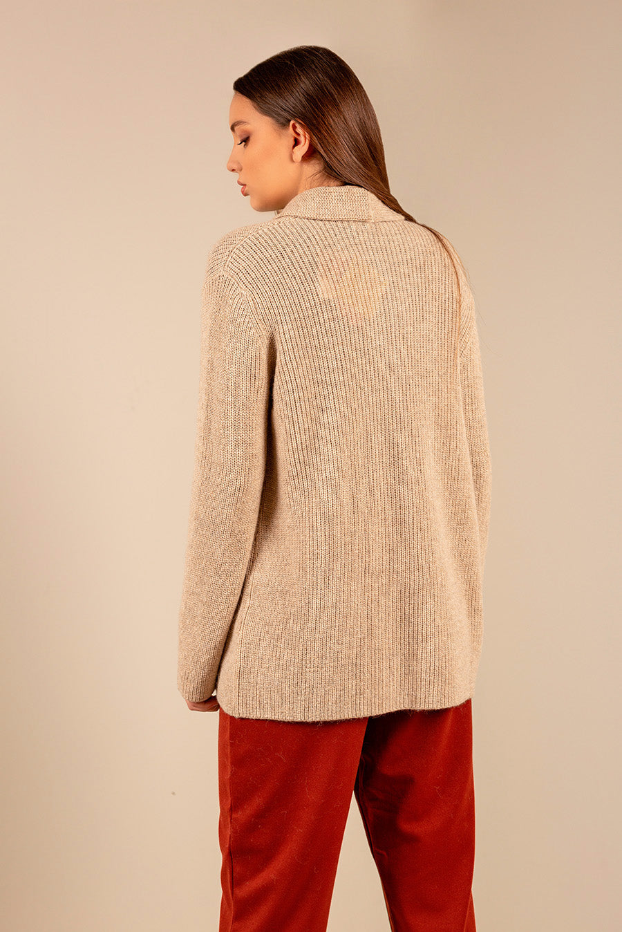 Cárdigan Ulfa De Baby Alpaca Color Truffle