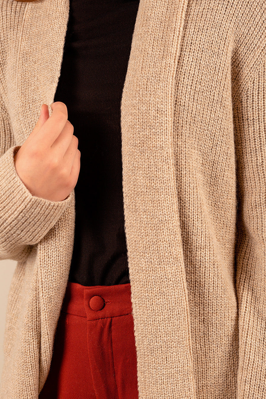 Cárdigan Ulfa De Baby Alpaca Color Truffle