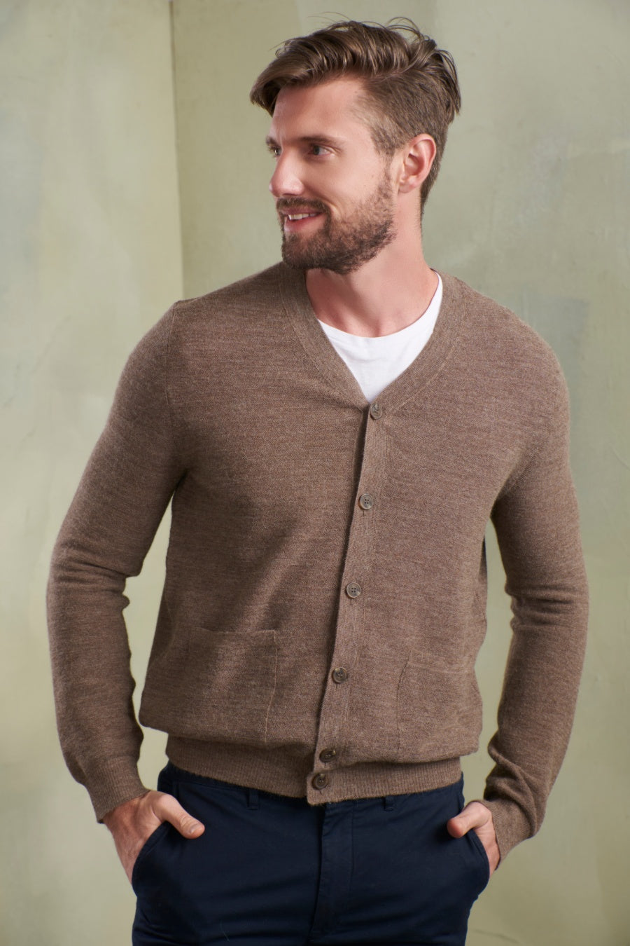 Cárdigan Samoa De Baby Alpaca Color Tek