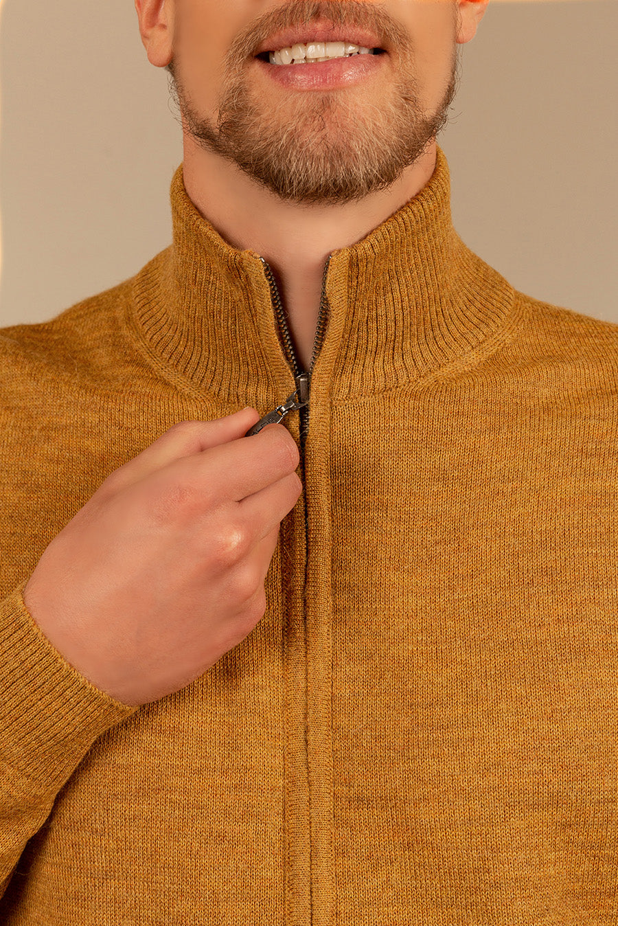 Andreas Cardigan Baby Alpaca Color Senape