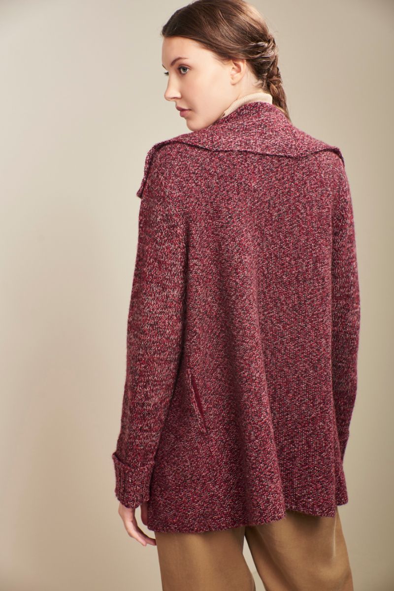 Unastoria Cardigan Baby Alpaca Color Pinot