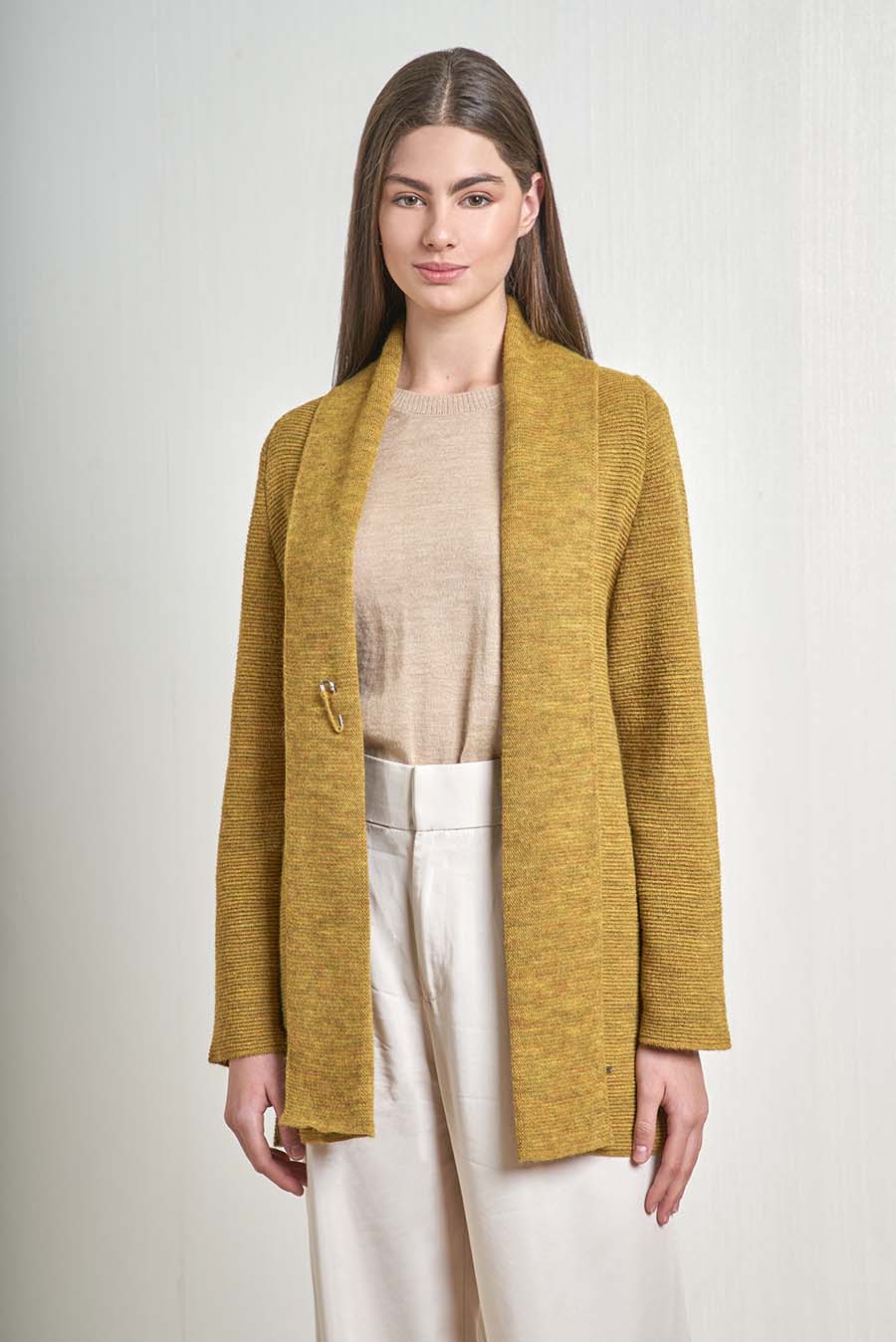 Uchunku Cardigan Baby Alpaca Color Azufre