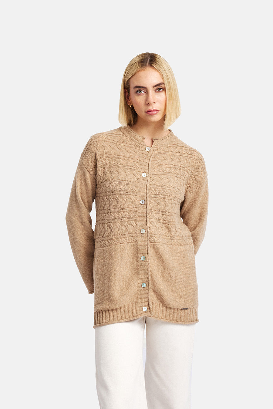 Winter Cardigan Baby Alpaca Color Chanterelle