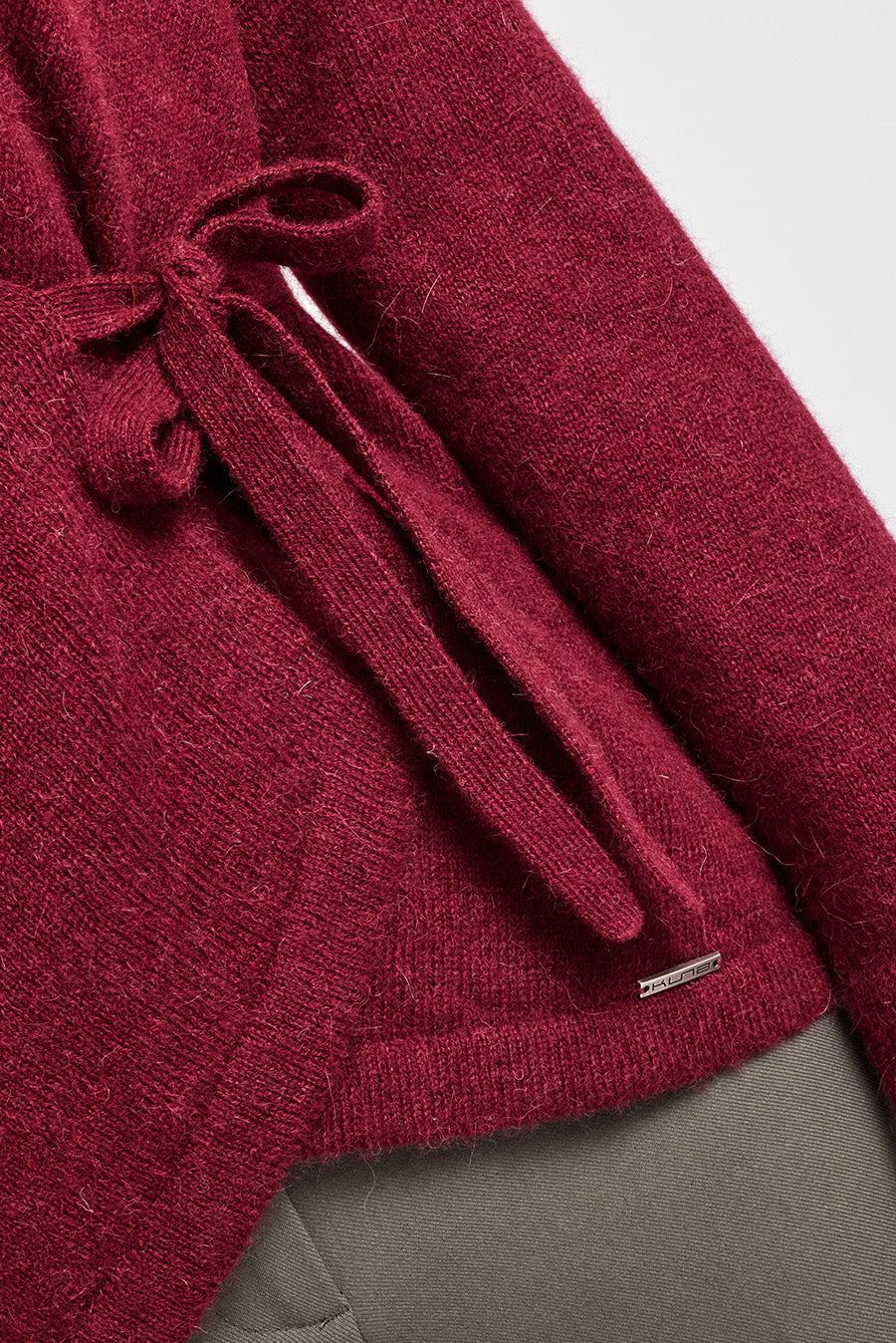 Cárdigan Weekend De Baby Alpaca Color Bloodstone
