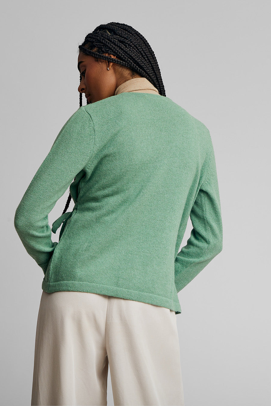Weekend Cardigan Baby Alpaca Color Basil