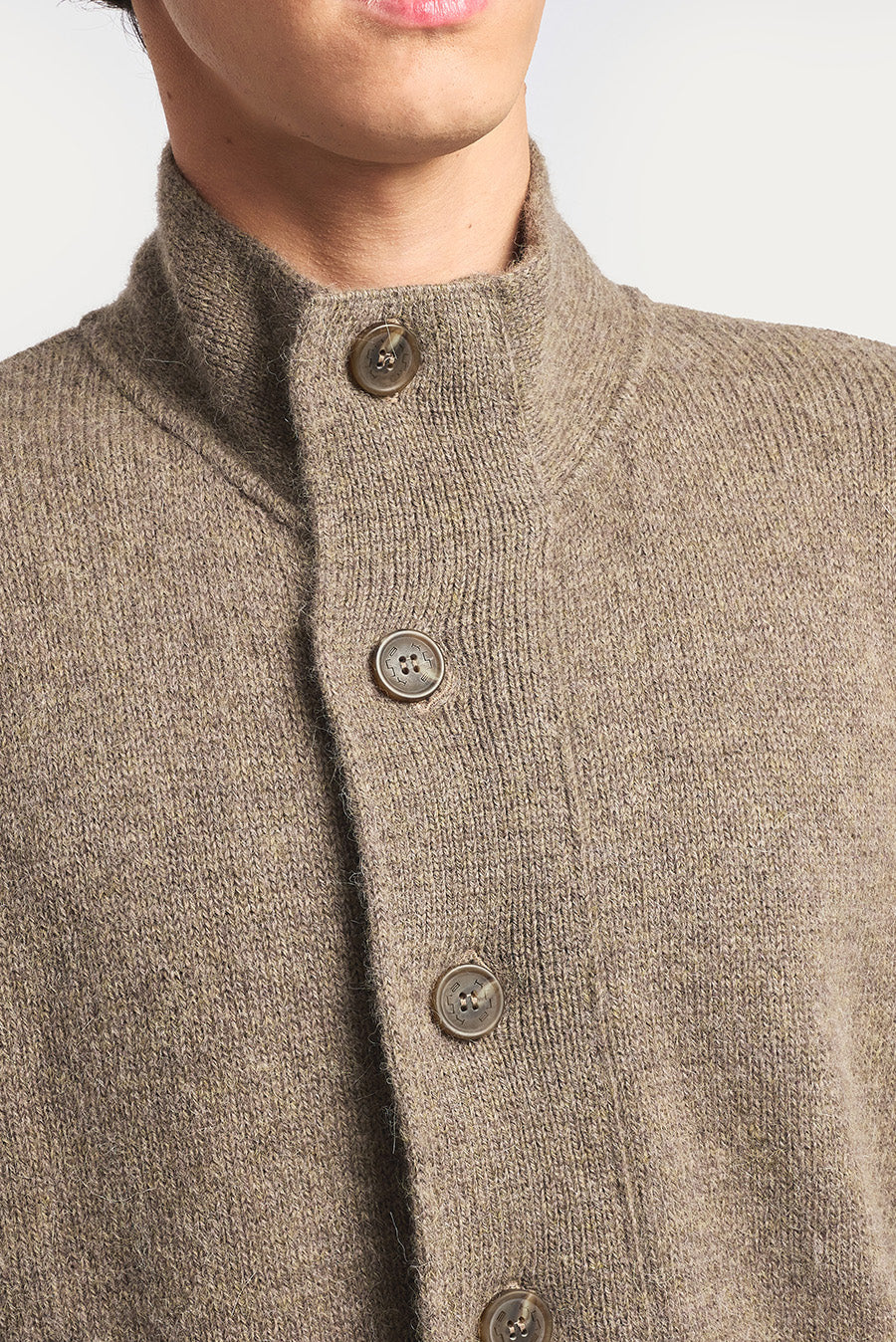 Walter Cardigan Baby Alpaca Color Sepia