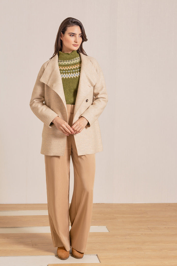 ABRIGO VALS DE ALPACA & LANA COLOR CREAM