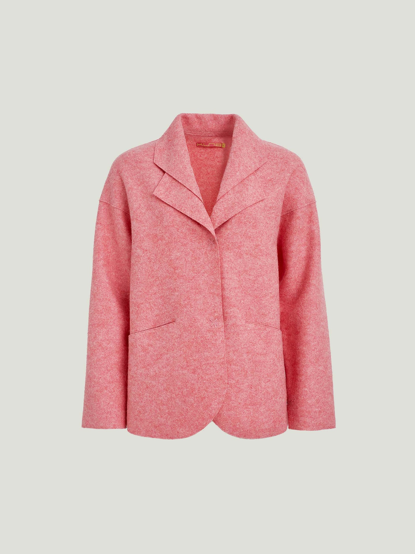 Abrigo de alpaca color rosa