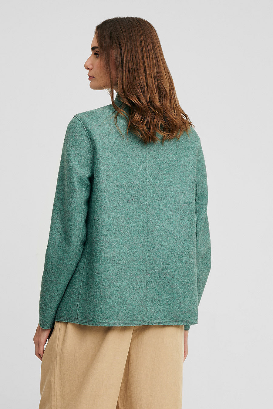 Weasly Coat Alpaca Color Green
