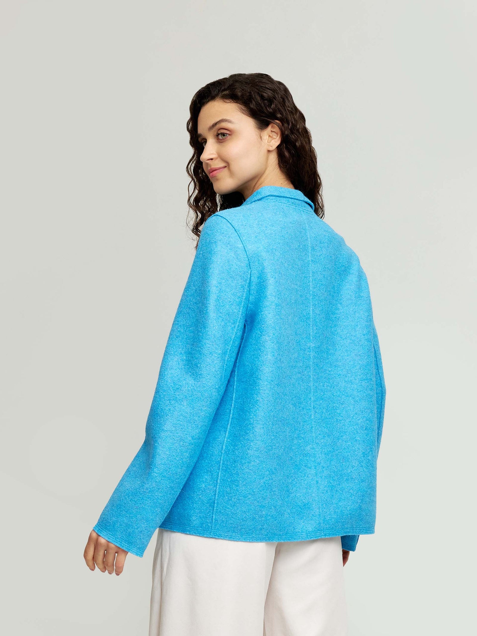 Weasly Coat Alpaca Color Turquoise