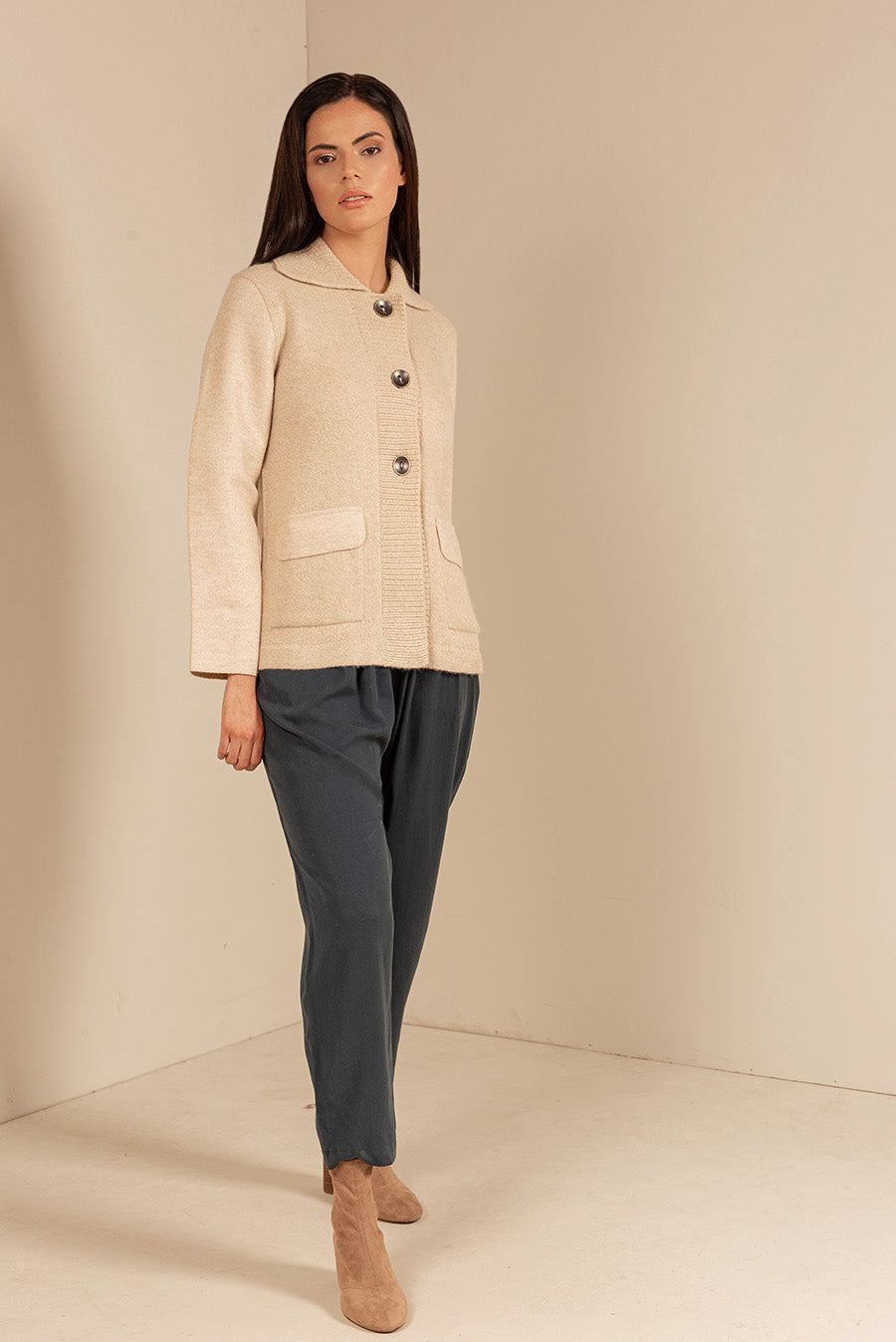 Unico Cardigan Baby Alpaca Color Mastic