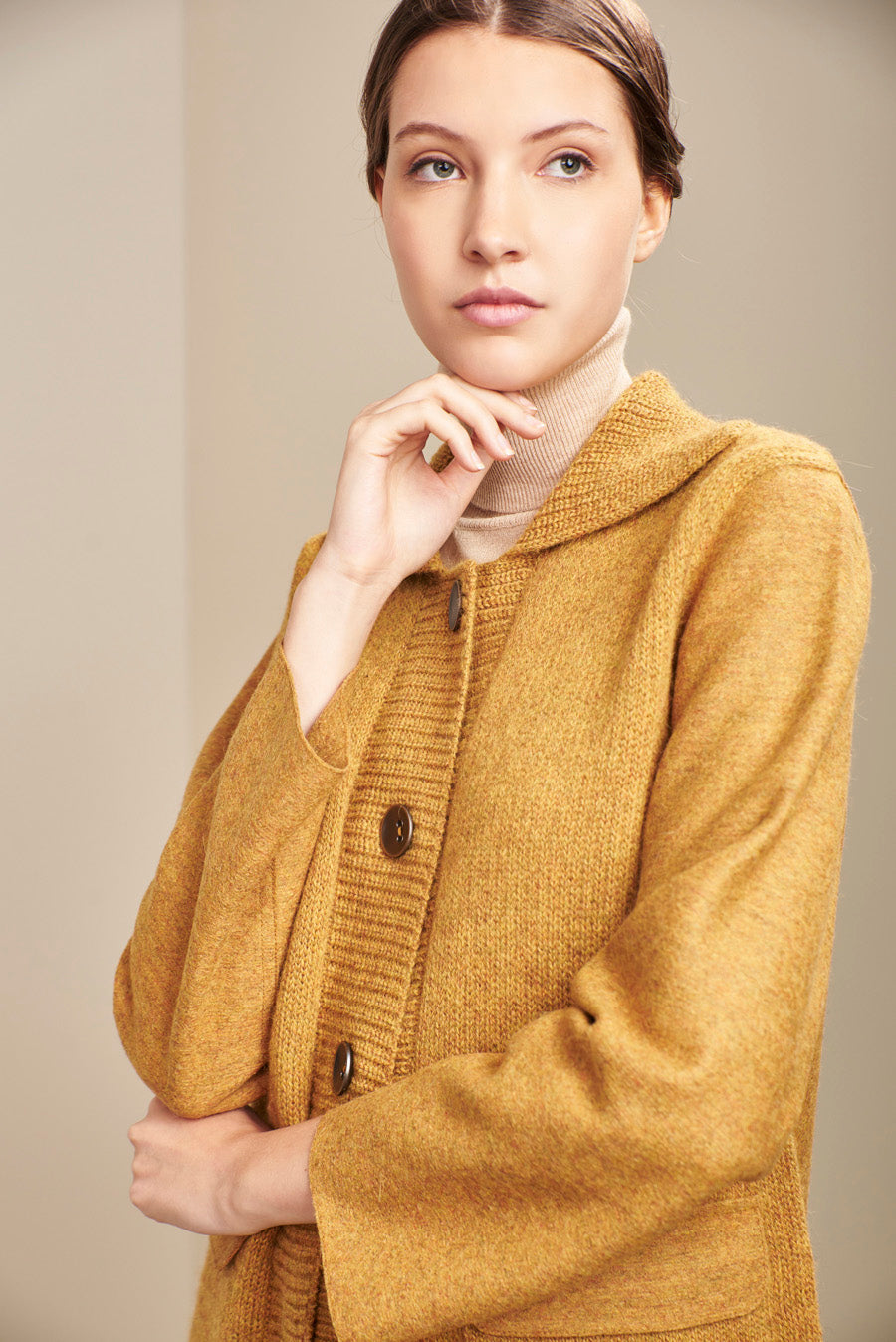 Unico Cardigan Baby Alpaca Color Oropel