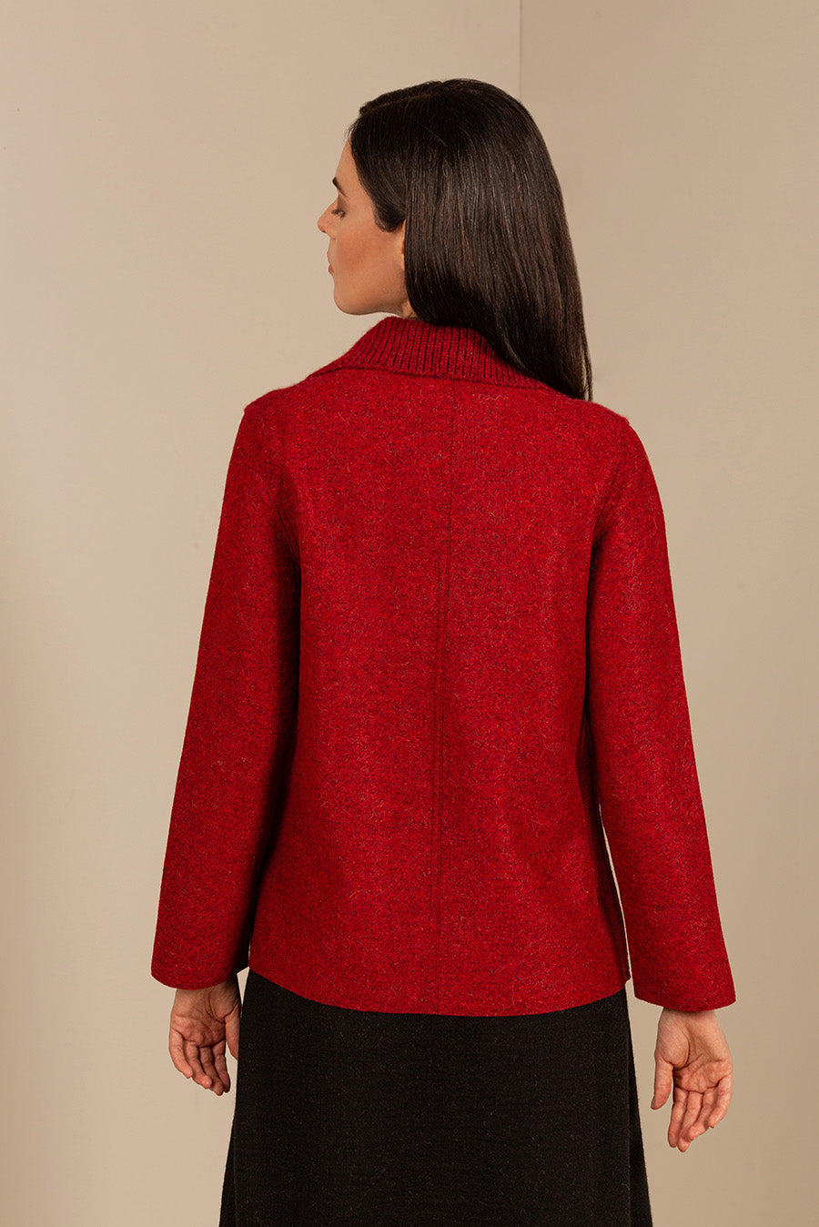Cárdigan Unico De Baby Alpaca Color Redpepper