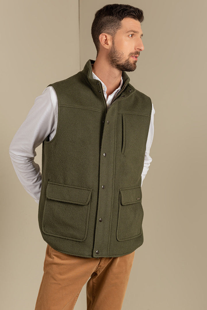Chaleco Urs De Baby Alpaca Color Militar